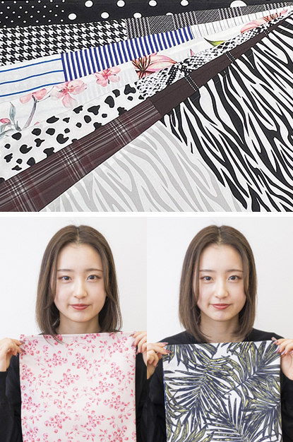 柄ドレープ画像